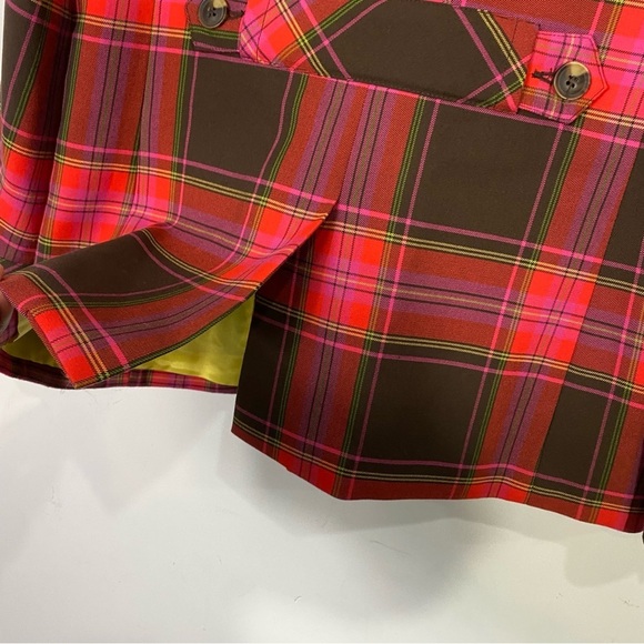 MR TURK Plaid Blazer Red Black Lapel Sport Coat 38 - Picture 11 of 14